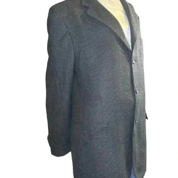 Jos A Bank Vintage Signature Collection Men’s Gray Plaid Wool Blazer Jacket. - Picture 3 of 14